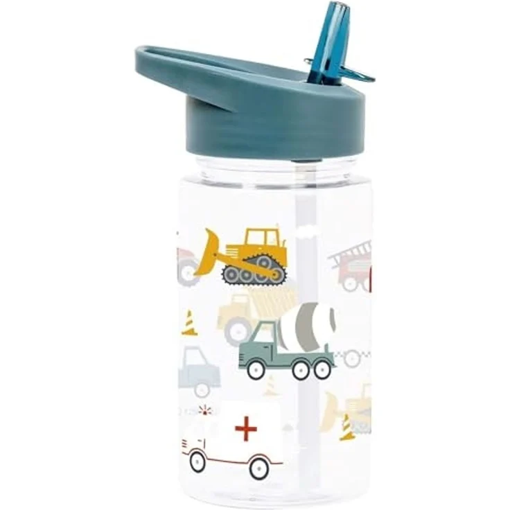 A Little Lovely Company Trinkflasche Trinkflasche 450ml mit Trinkhalm Wasserflasche Kinderflasche – Bild 3