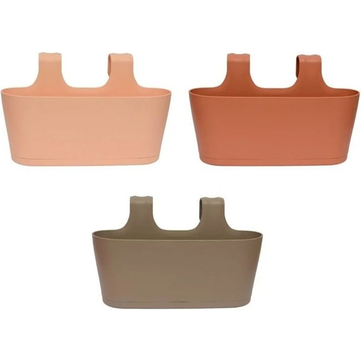 Engelland Blumenkasten Blumentopf zum Hängen (Vorteils-Set, 3 St, Fassungsvermögen je Topf 5,5 Liter), UV-Beständig, Frostbeständig, Wasserauffangschalen – Bild 4