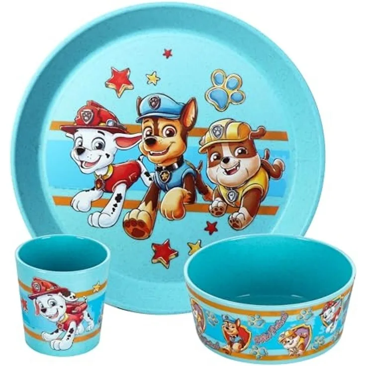 Koziol CONNECT Kindergeschirrset 3-teilig Paw Patrol organic blue - A