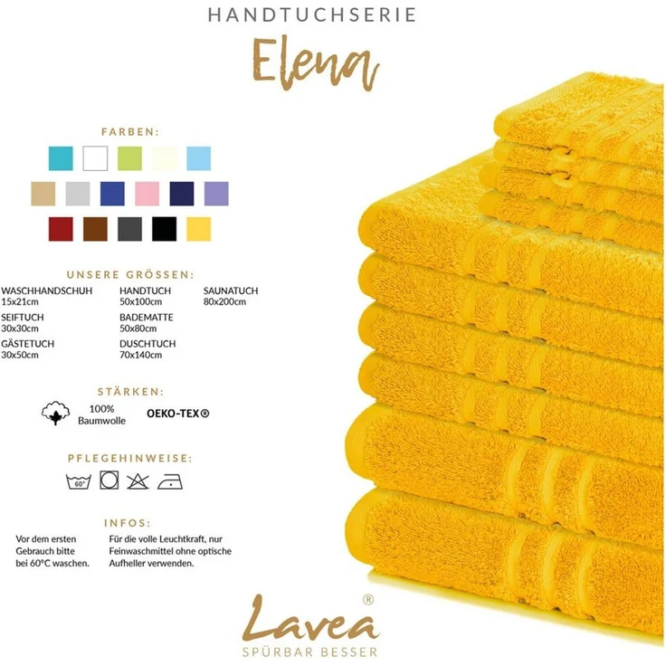 Lavea Badematte 4er Set Badeteppiche Elena Frottee 50x80 cm Badvorleger, 100% Baumwolle, 500 g/m² Frottier, weich & saugstark, pflegeleicht – Bild 2