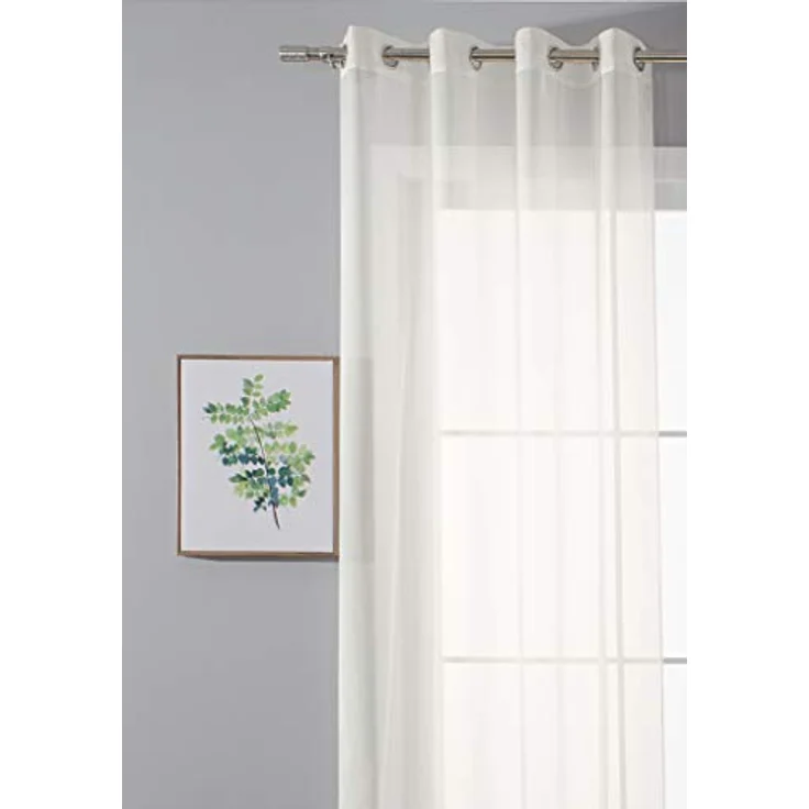 Gardinenbox Gardine, Ösen (2 St), transparent, Voile – Bild 4