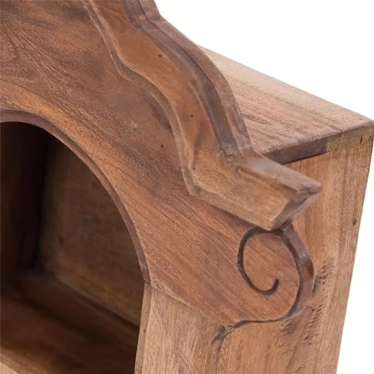 DESIGN DELIGHTS Wandregal HOLZ WANDREGAL "ANELLO", Altholz massiv, 62 cm, antikes Hängeregal – Bild 7