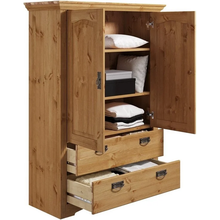 Home affaire Wäscheschrank Konrad aus massiver Kiefer, mit viel Stauraum – Bild 2