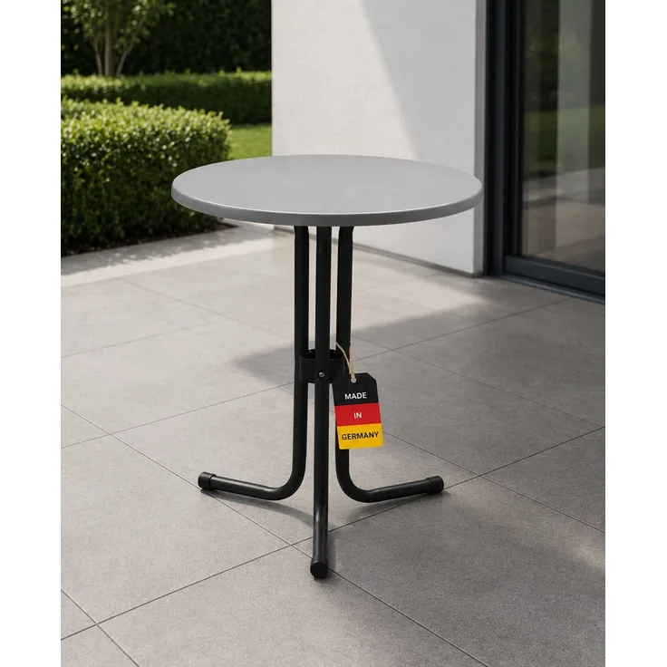Gardissimo STRATOS Gartentisch Klapptisch Werzalit-Platte 60cm klappbar grau