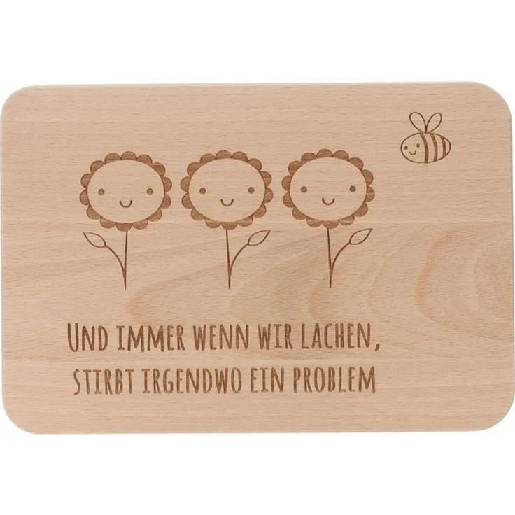 Spruchreif® Frühstücksbrett Frühstücksbrettchen aus Holz mit Gravur · Geschenk zum Geburtstag – Bild 3