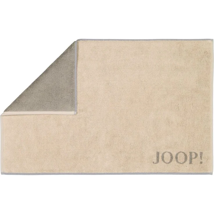 JOOP! Badematte - Badvorleger, Wendeoptik, Baumwolle Beige 50x80cm – Bild 1