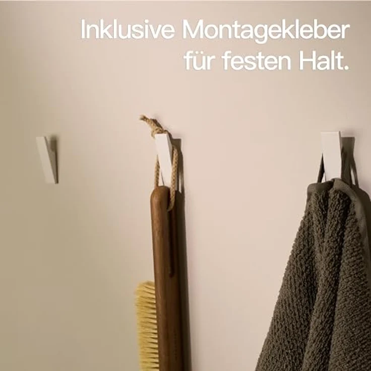 Designfabrik Hamburg Handtuchhaken DFHH KH, (4x Wandhaken), rostfrei, pulverbeschichtet, eloxiert, sandgestrahlt – Bild 5