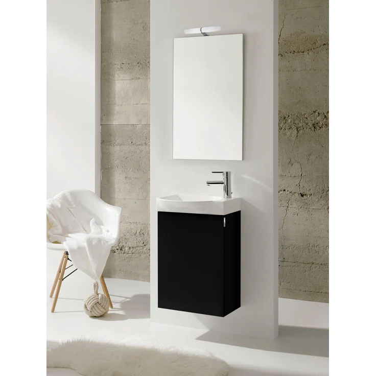 Gästewaschplatz Stuttgart schwarz matt 45 cm – Bild 2