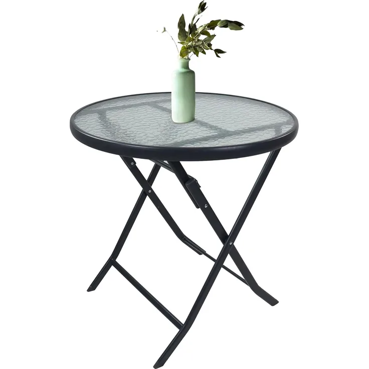 VCM Gartentisch Sonlas 920589 Anthrazit H. 70 x B. 70 x T. 70 cm