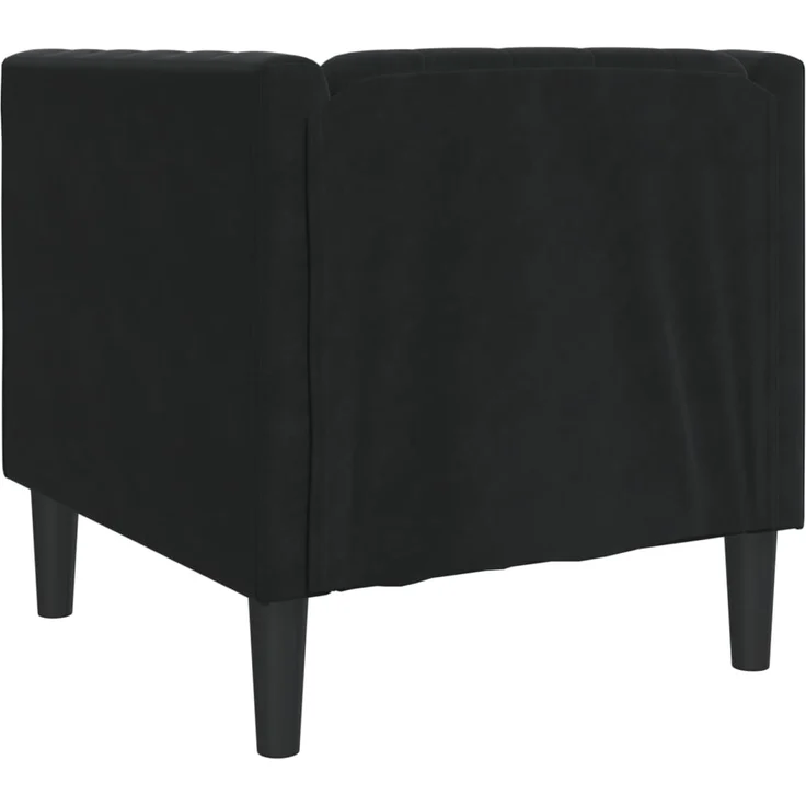 vidaXL Chesterfield-Sessel Schwarz Samt 372678 – Bild 5