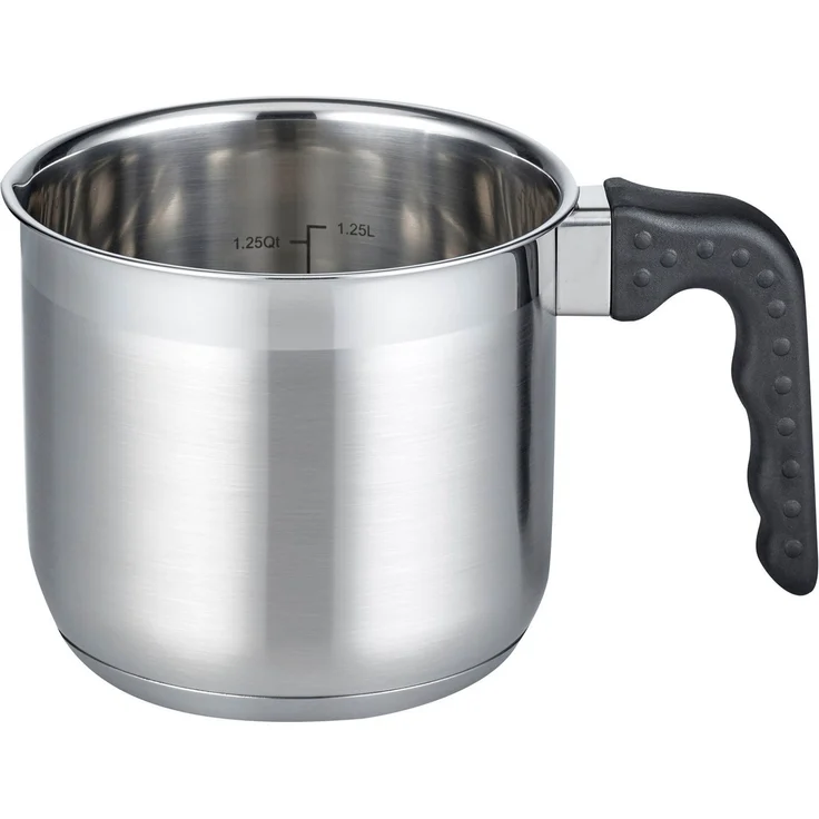 Elo Basic Milchtopf Turmalin, Edelstahl 18/8 (1-tlg), Öl Dosierringe, 14 cm, Induktion – Bild 1