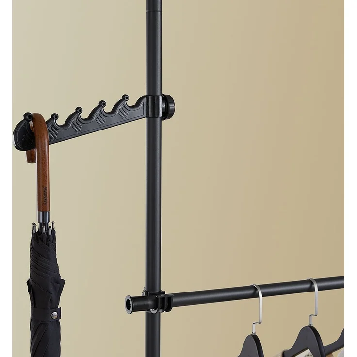 SoBuy KLS04-II-SCH Garderobenständer, Metall, Pulverbeschichtung, Schwarz, 62 x 200 x 75 cm – Bild 6