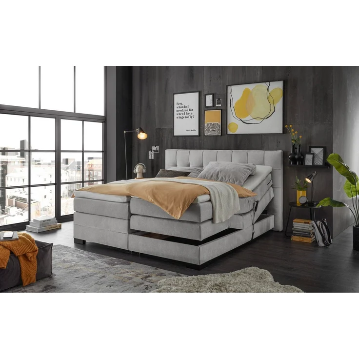 Boxspringbett Talena von ED Exciting Design – Luxus mit motorisierter Relaxfunktion, Härtegrad H2 – Bild 1