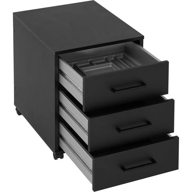 Schildmeyer Rollcontainer Ruby, Breite 40 cm, Mit Stifteinsatz, Metallbeschläge, feststellbare Möbelrollen – Bild 3