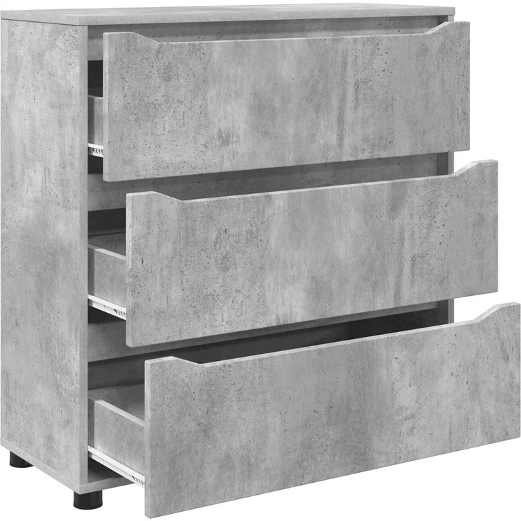 vidaXL Aufbewahrungsschrank 80 x 31 x 81 cm Holzwerkstoff Betongrau 888850 – Bild 7
