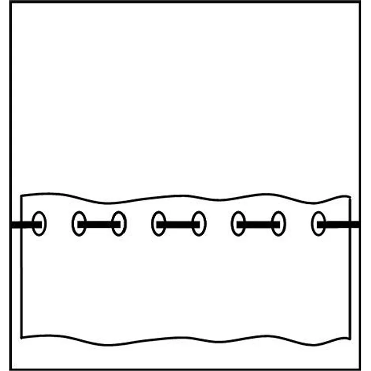 Stickereien Plauen Scheibengardine Anika, Durchzuglöcher (1 St), transparent, Voile, veredelt mit echter Plauener Spitze Stickerei – Bild 2
