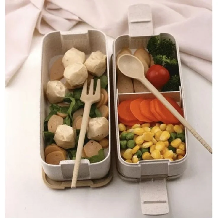 Ruhhy Lunchbox Brotdose Frühstücksbox, Kunststoff, (praktisch hochwertig, 8-tlg, Spar-Set), mit Besteck – Bild 3