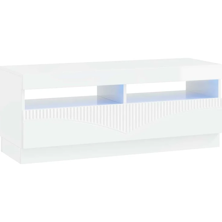vidaXL LED-TV-Schrank HOORN 3 stk. Hochglanz Weiß Holzwerkstoff 3416843 – Bild 5