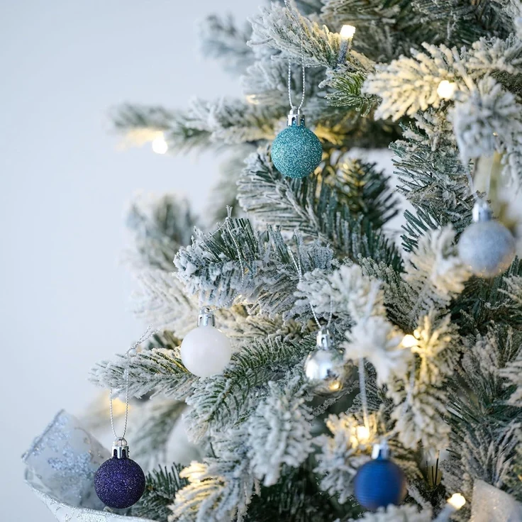 49er Weihnachtskugeln 3CM Kunststoff Christbaumkugeln Glänzend Glitzernd Matt – Bild 2