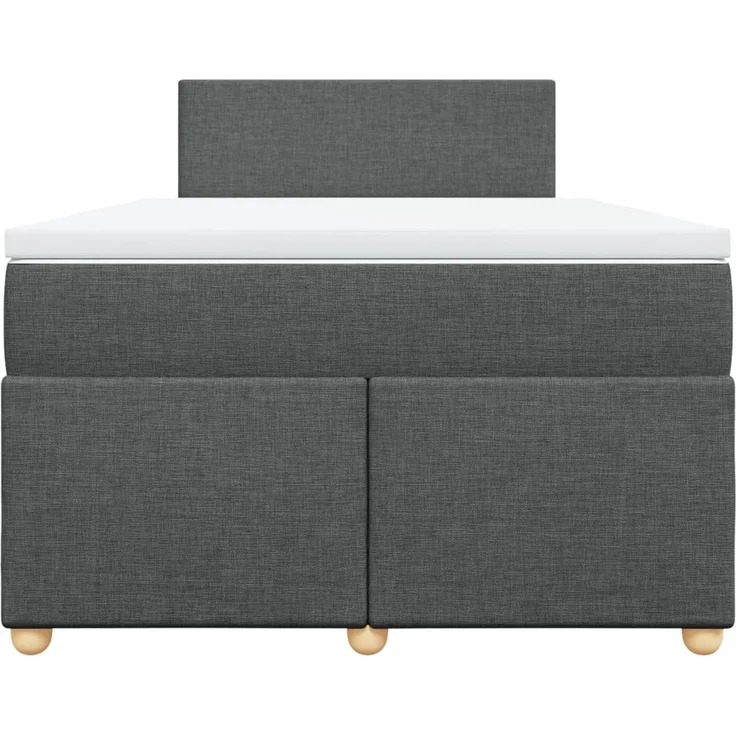 vidaXL Boxspringbett mit Matratze Dunkelgrau 120x200 cm Stoff 3288941 – Bild 6