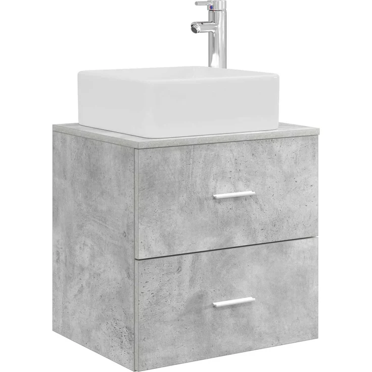 vidaXL Badezimmerschrank-Set 3 stk. Betongrau 129 x 41 x 80 cm 3405830 – Bild 4