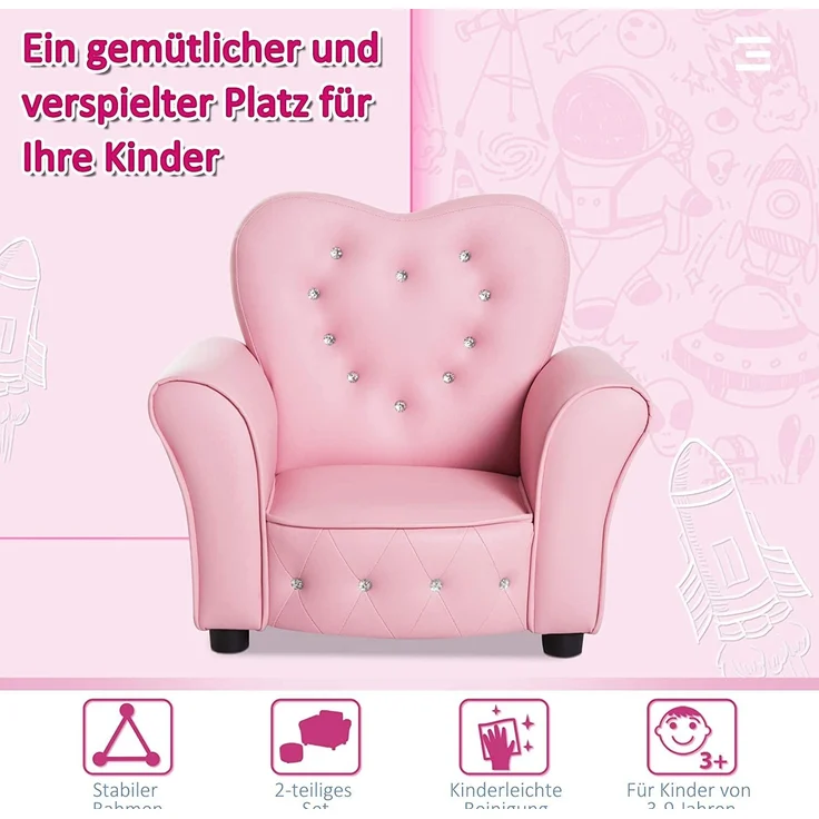 HOMCOM Sessel Kindersessel Prinzessin – Bild 7