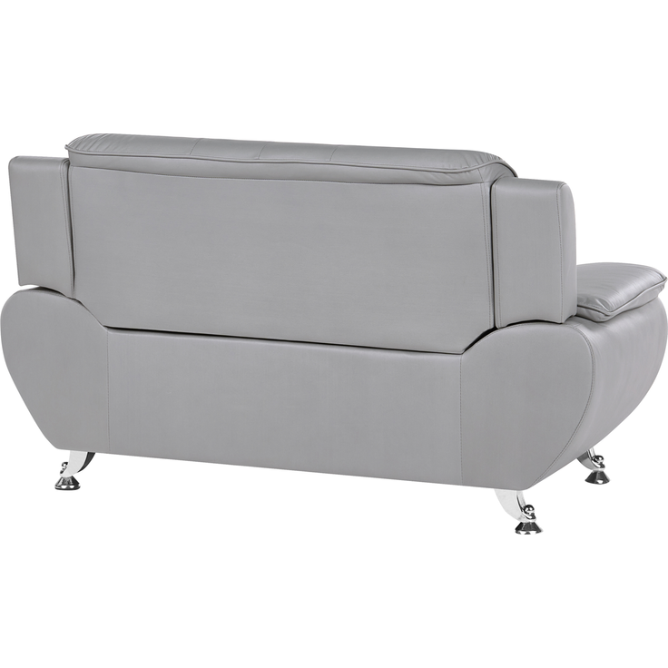 Sofa 2-Sitzer LEIRA Kunstleder Grau – Bild 5
