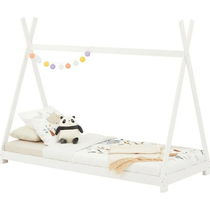 IDIMEX Kinderbett ELIN, Tipibett Hausbett Spielbett Zeltbett Zelt Tipi Bett mit Dach aus Kiefe – Bild 4