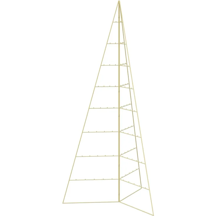 vidaXL Metall Weihnachtsbaum KUOPIO 210 cm Stahl Gold 42053861 – Bild 2