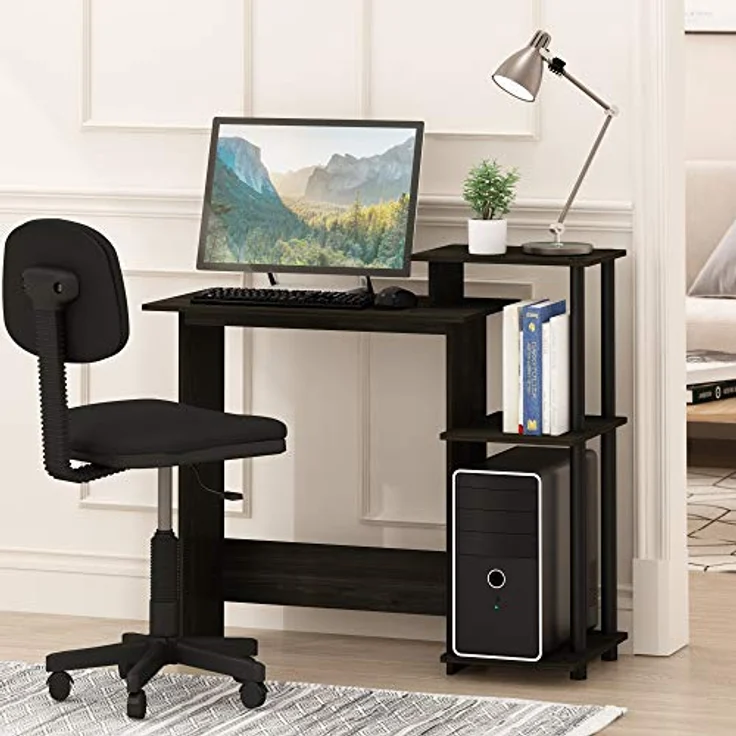 Furinno Efficient Home Computer Schreibtisch, PC-Tisch, Espresso/Schwarz, 100. 6 (Breite) x 85. 3 (Höhe) x 39. 6 (Tiefe) cm – Bild 5