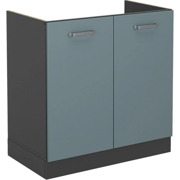 Spülenunterschrank R-Line Blau-Grau 80 cm ohne Arbeitsplatte Vicco – Bild 5