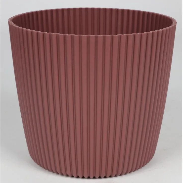 10x BURI Übertopf Milly 20cm Rillen Kunststoff Blumenkübel Pflanze Kräutergefäß