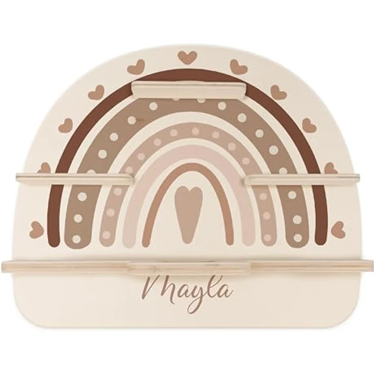 Kidsmood - Tonie Regal personalisiert mit Namen – Wandregal für Toniebox 2 & Figuren | Abgerundete Ecken & Kanten Inkl. Metallplättchen für Tonie Hörfiguren | Kinderzimmer Regal für Mädchen & Jungen – Bild 10