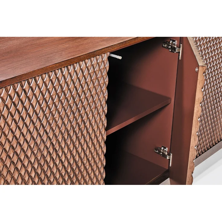 KAWOLA Sideboard COPAS 4 Türen Eiche furniert braun 85 x 40 x 180 cm – Bild 4