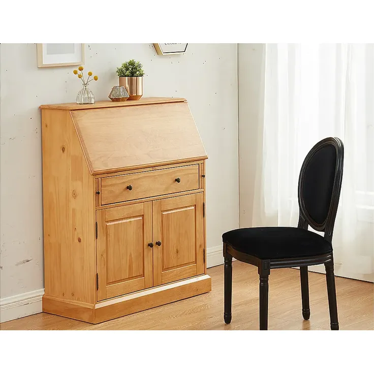 Vente-unique - Sekretär - MDF & Kiefernholz - Eichefarben - CLEORE – Bild 3