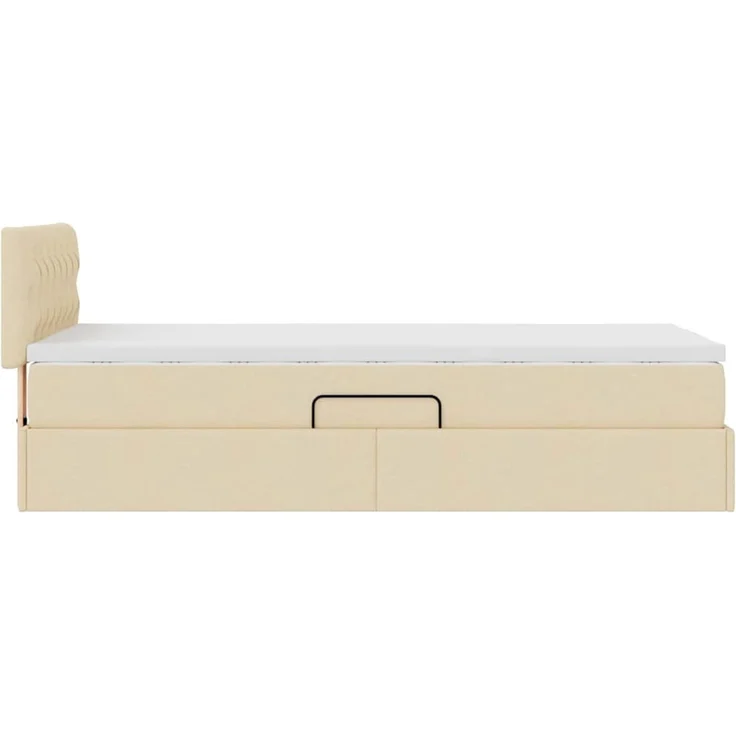vidaXL LED-Speicherbett mit Matratze Creme 90 x 190 cm Stoff 3371179 – Bild 11