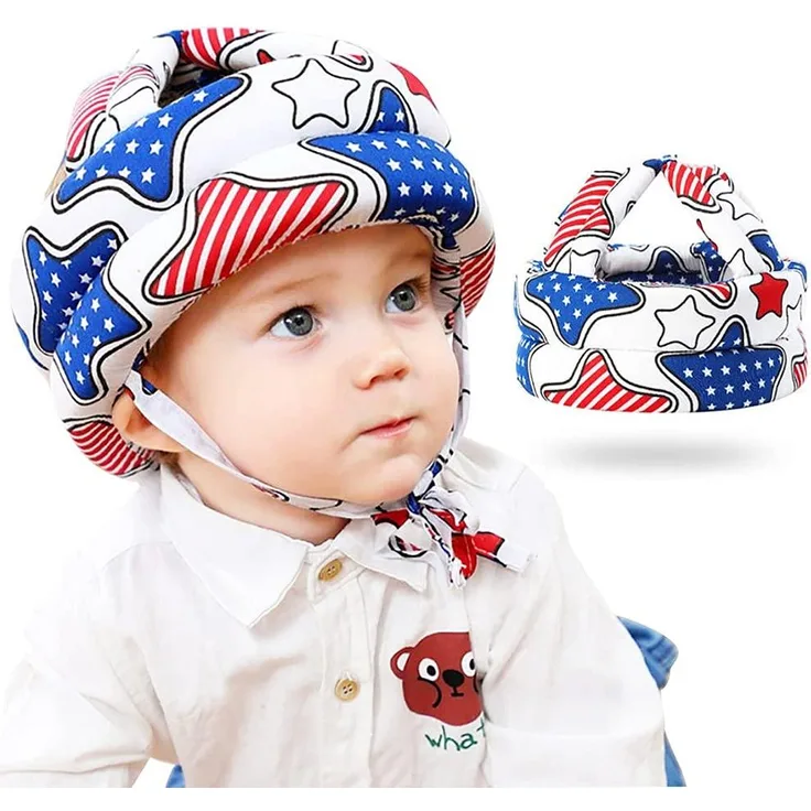 360°Anti-Kollision Baby Helm Kopfschutz Stoßfest Schutzhut Schutzhelm Säugling Kleinkind Kinder Kopfschutzkappe Schutzhut Baumwolle Hut Kopfschutzmütze Verstellbarer Kopfschutz, 6 bis 60 Monate Baby