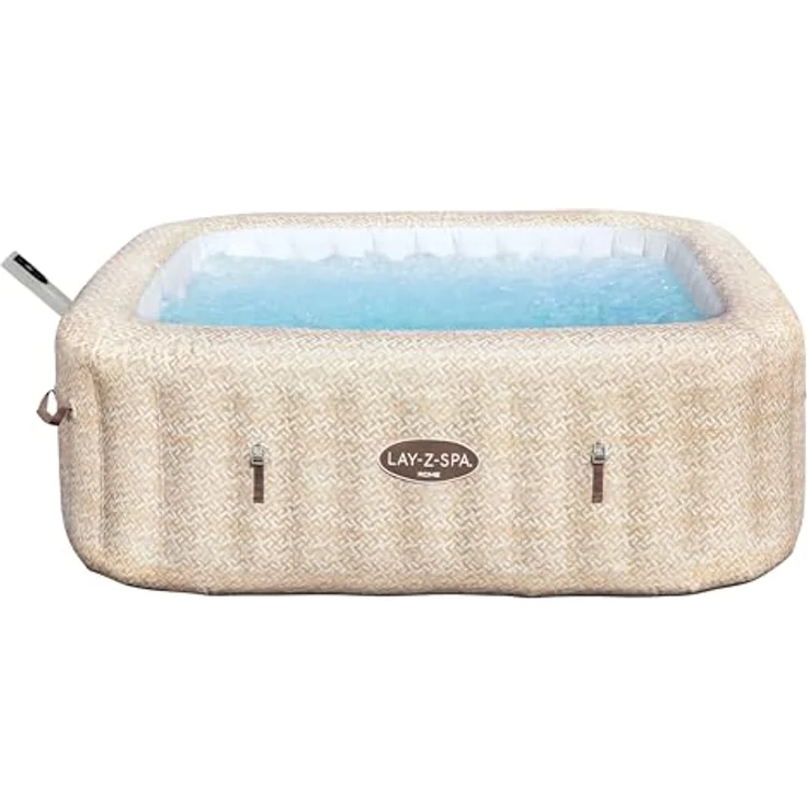 Bestway LAY-Z-SPA® Energiespar-Whirlpool Rome AirJet™ für 7 Personen, 201 x 201 x 71 cm, mit App-Steuerung, integrierter UltraFit™-Pumpeneinheit und Sandmarmor-Optik – Bild 8