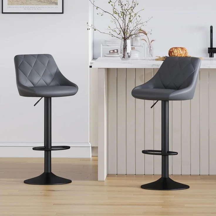 MCC direct Barhocker Barhocker im 2er Set, Kunstleder, Metall, Modell STANLEY – Bild 2