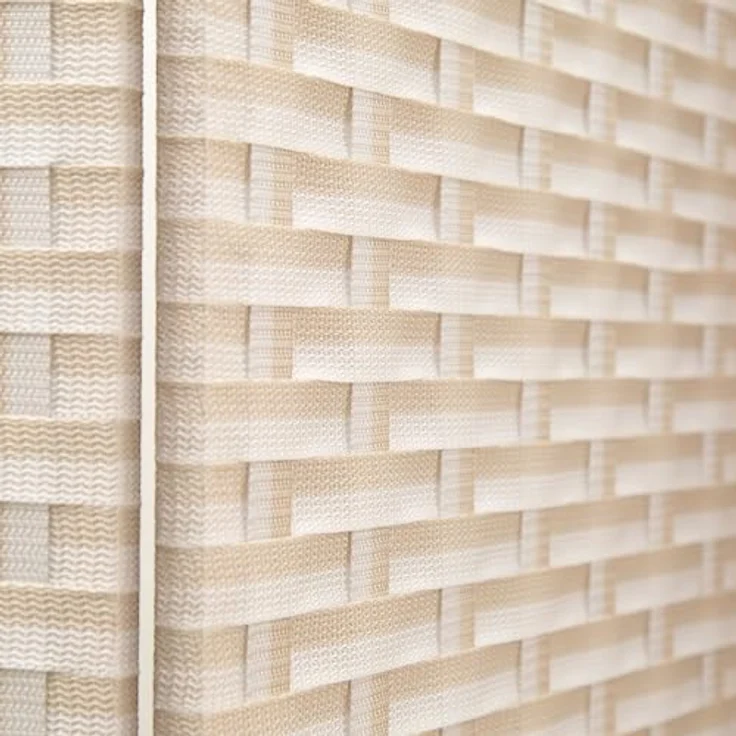 Hexim Raumteiler, Paravent 180x180 cm - Trennwand 4-teilig klappbar für Innenbereich - freistehend Blickfang und Dekoration multifunktional Raumtrenner (LR191-braun & weiß) – Bild 4