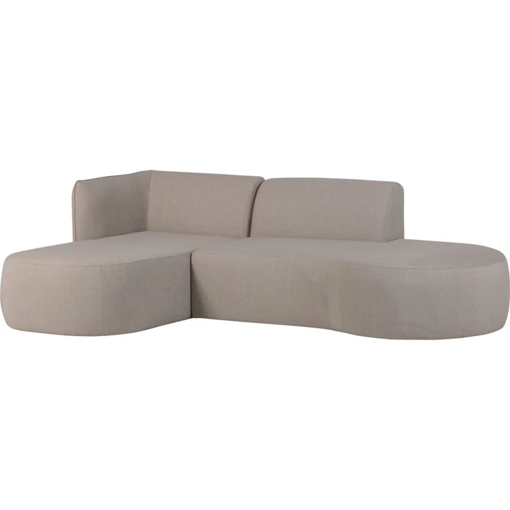 Gartenecksofa Chaiselongue Chios - Polyolefin-Stoff Beige, Links – Bild 1