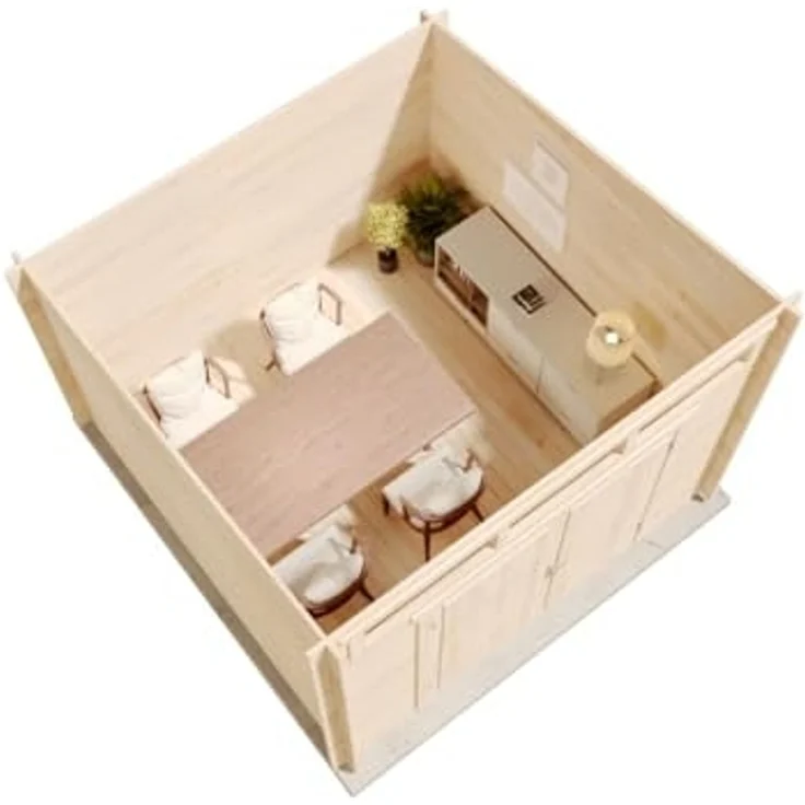 Alpholz Gartenhaus Maria Optima Gartenhaus aus Holz Holzhaus mit 28 mm Wandstärke Blockbohlenhaus mit Montagematerial – Bild 3