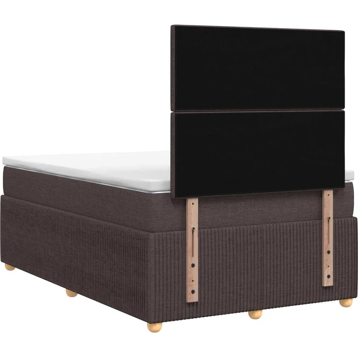 vidaXL Boxspringbett mit Matratze Dunkelbraun 120 x 200 cm Stoff 3454371 – Bild 8