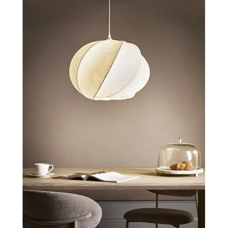 Hängeleuchte MAQUINE Kunstseide Weiß – Bild 2