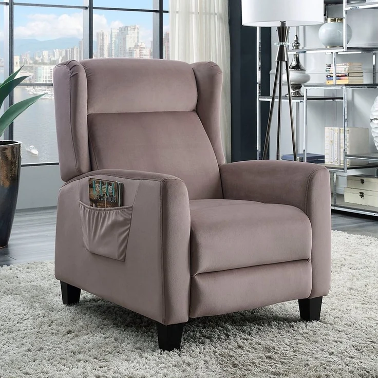 ATLANTIC home collection TV-Sessel Timon, klassischer Ohrensessel mit Relaxfunktion und praktischer Seitentasche – Bild 1