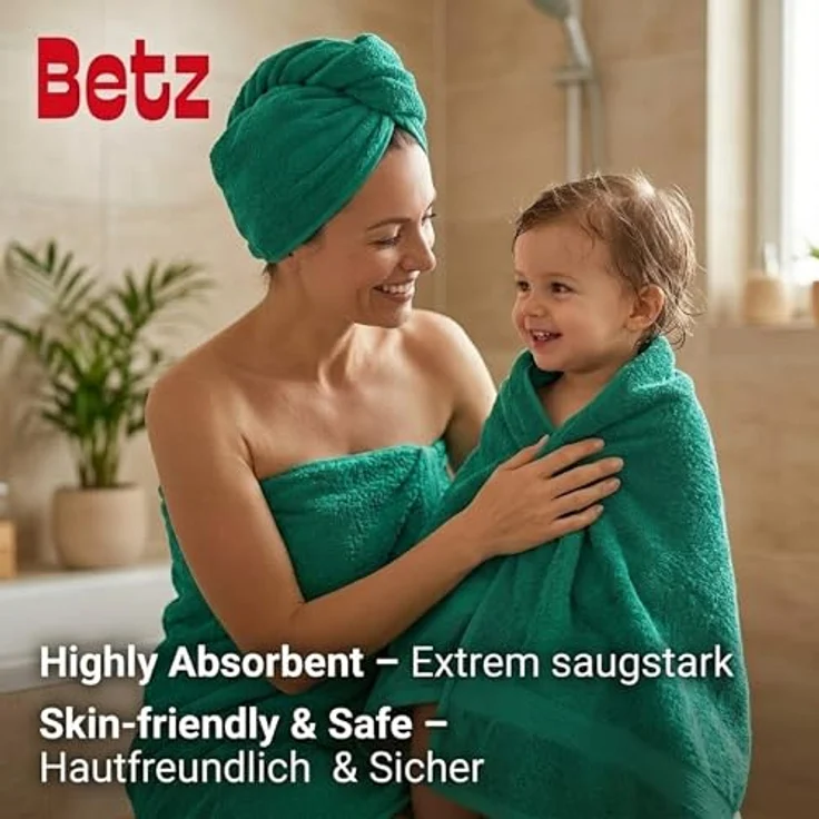 Betz Handtuch Set 5-TLG. Premium 1 Duschtuch 2 Handtücher 1 Gästetuch 1 Waschhandschuh, 100% Baumwolle – Bild 8