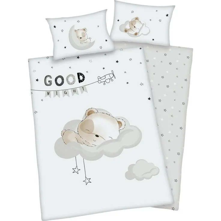 baby best Kinderbettwäsche mit Wendemotiv 100x135 cm weiß