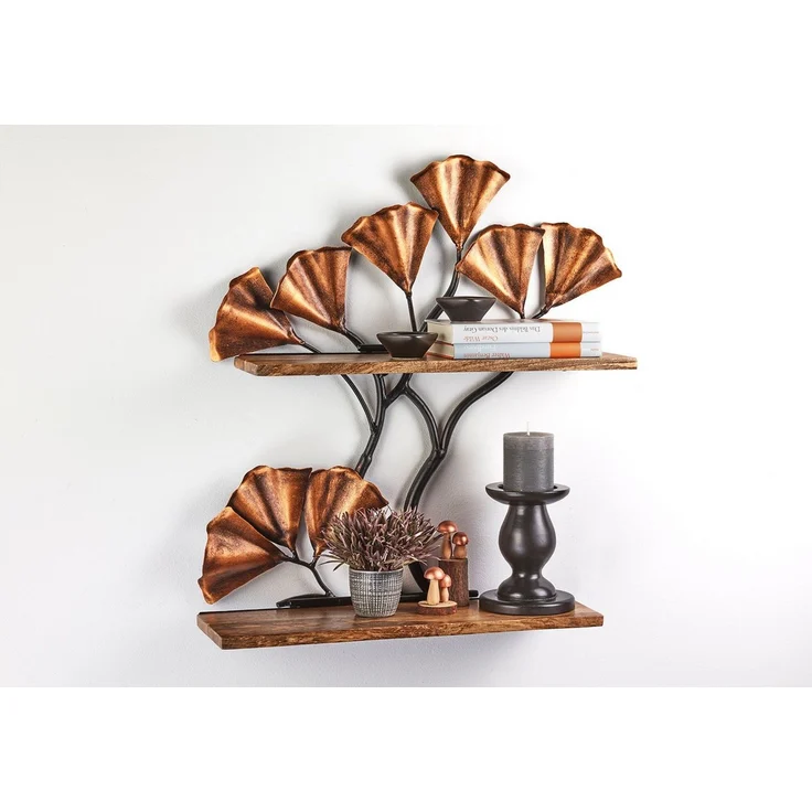 Kobolo Regal Wandregal Hängeregal Bücherregal ELARA - 2 Böden, Stück 1-tlg, 62Lx18Bx61H cm – Bild 2