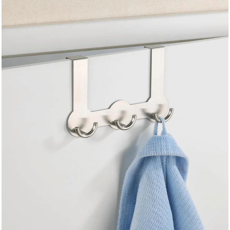 WENKO Türhaken Modell Rondo, Türen, Türgarderobe, Hakenleiste mit 3 Haken, für einen Türfalz von 2 cm – Bild 5