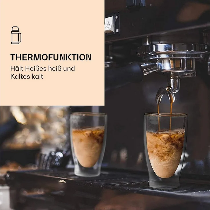 Feelino Thermoglas DUOS Gläser 4X 400ml, 4-tlg, Glas – Bild 4